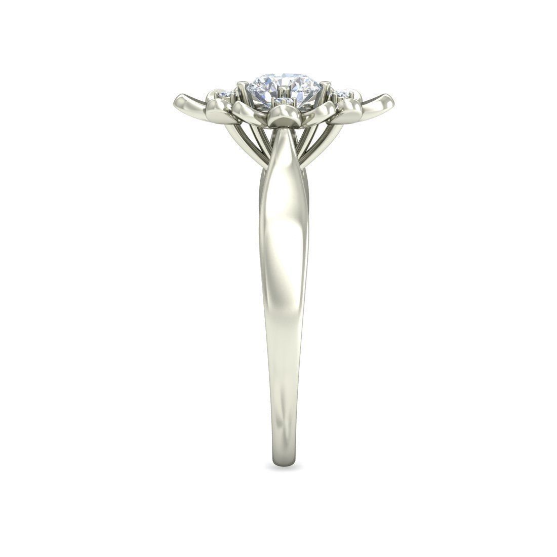 VYT-vjr-05 Solitaire Engagement ring 3D print model 3D print model_3