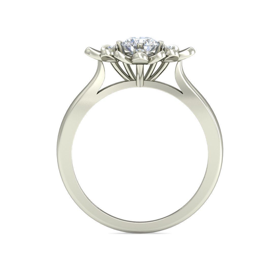 VYT-vjr-05 Solitaire Engagement ring 3D print model 3D print model_2