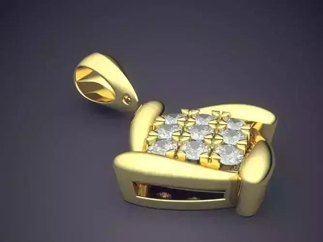 Classic Pendant With Diamonds 1431