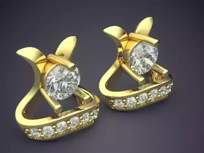 Unusual Earrings With Diamonds 1424
