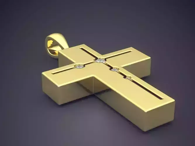Simple Design Cross Pendant 1418