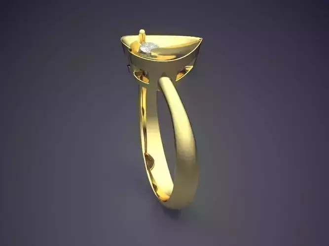 Heart Shape Wedding Ring 1401