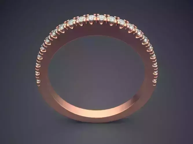 Thin Wedding Ring With Small Diamonds 1403