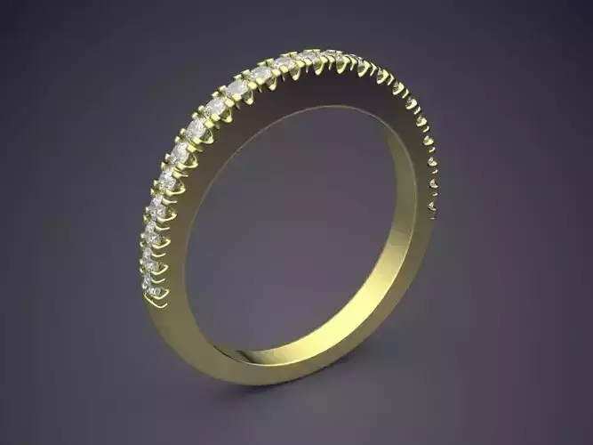 Thin Wedding Ring With Small Diamonds 1403