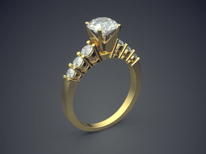 Classy Engagement Ring 1395 3D print model