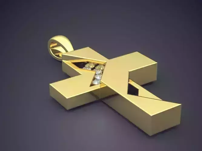 Cross Pendant with Diamonds 1391