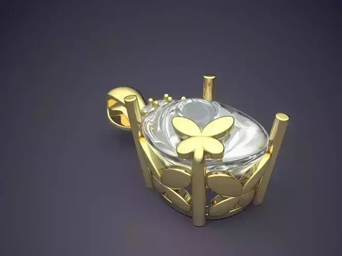 Pendant With Pearl 1389  3D print model