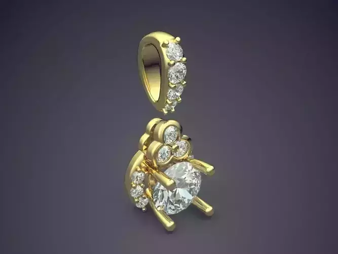 Ring and brooch decorated with diamonds