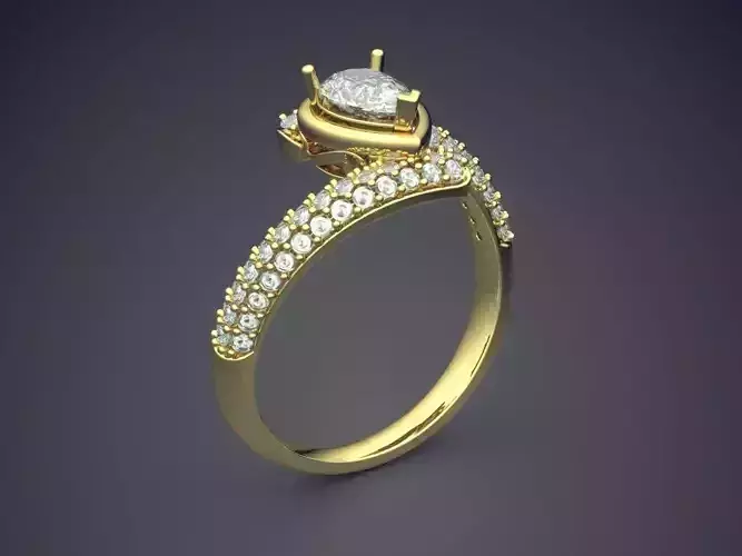 Elegant Ring With Diamonds 1382