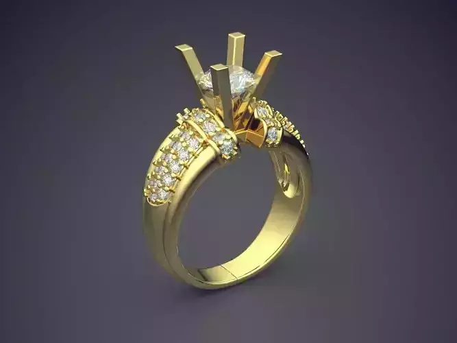 Engagement Ring With Diamonds 1386