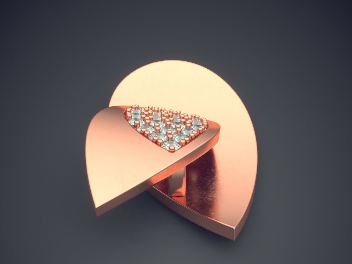 Elegant Pendant With Diamonds 1379 3D print model_2