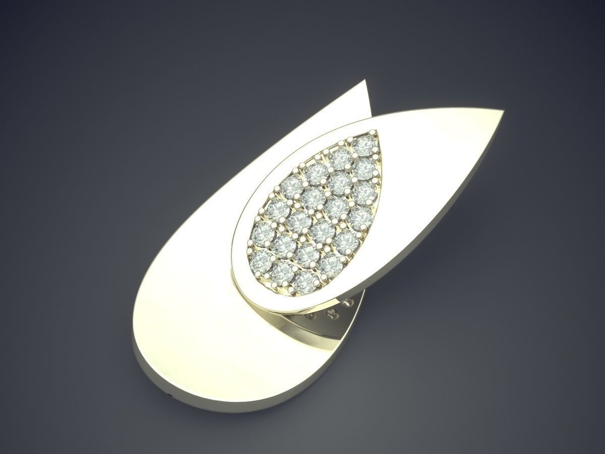 Elegant Pendant With Diamonds 1379 3D print model_1