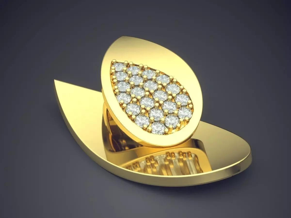 Elegant Pendant With Diamonds 1379 3D print model_0