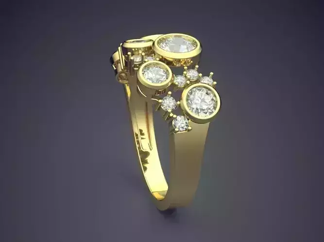 Ring With Diamonds 1367