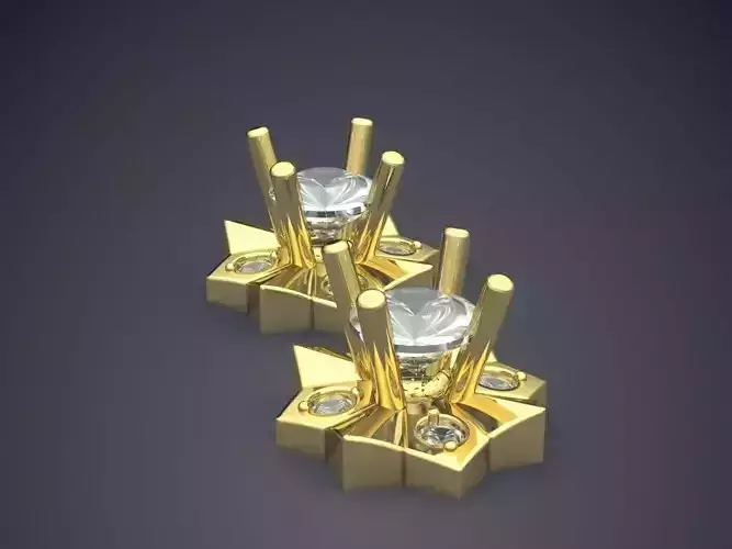 Simple Earrings With Diamonds 1366