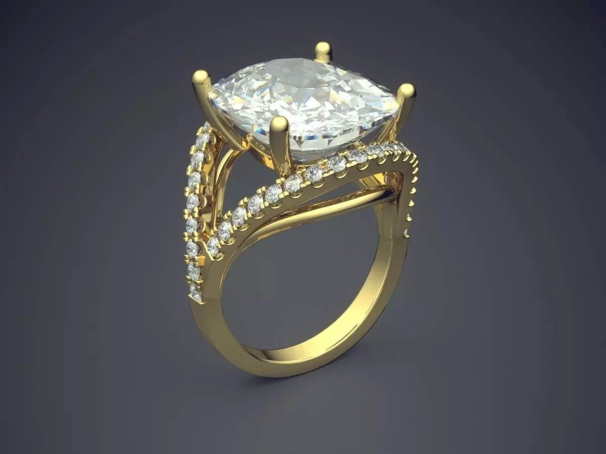 Huge Diamond Ring 1363 3D print model_0
