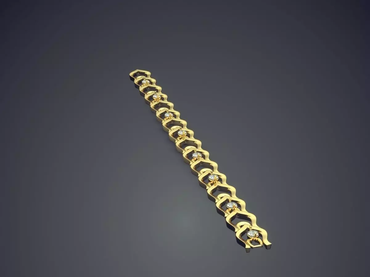 Simple Thick Bracelet 3D print model_3