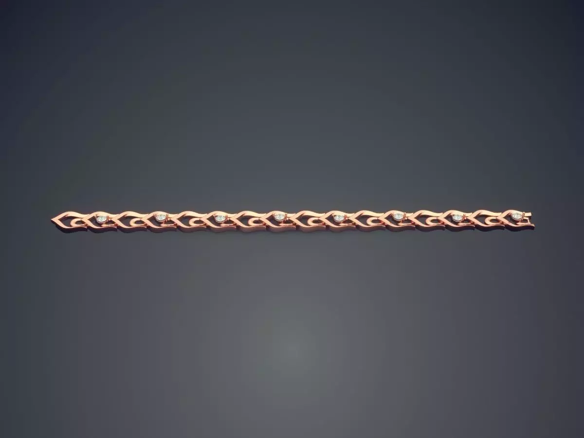 Simple Thick Bracelet 3D print model_2