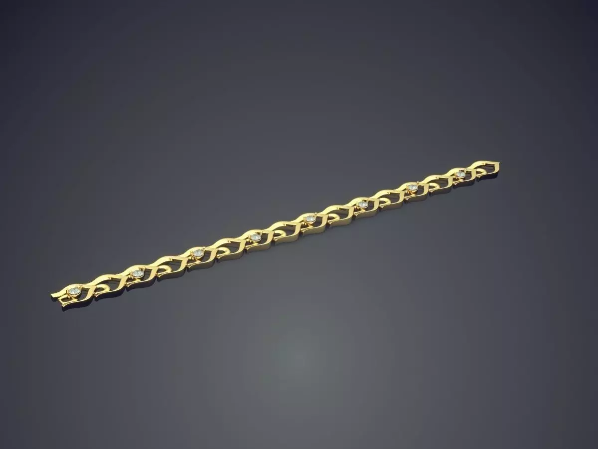 Simple Thick Bracelet 3D print model_0