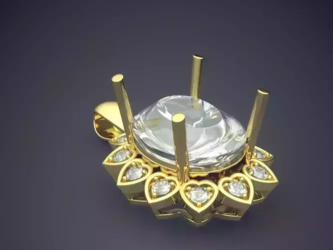 Pretty Sunflower Design Pendant 1357