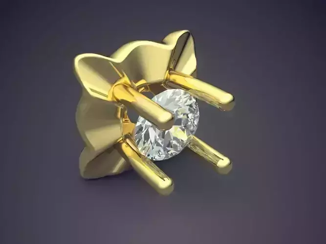 Square Brooch With Diamond 