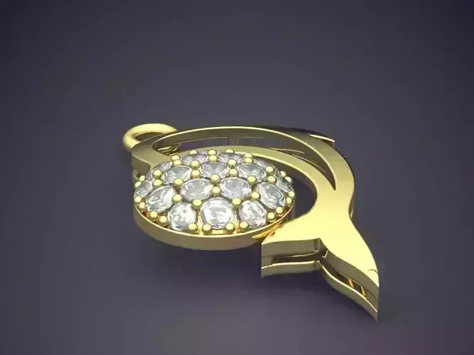 Dolphin Shape Pendant With Diamonds 1349