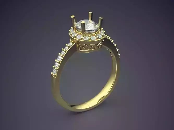 Wedding Ring With Diamonds 1336