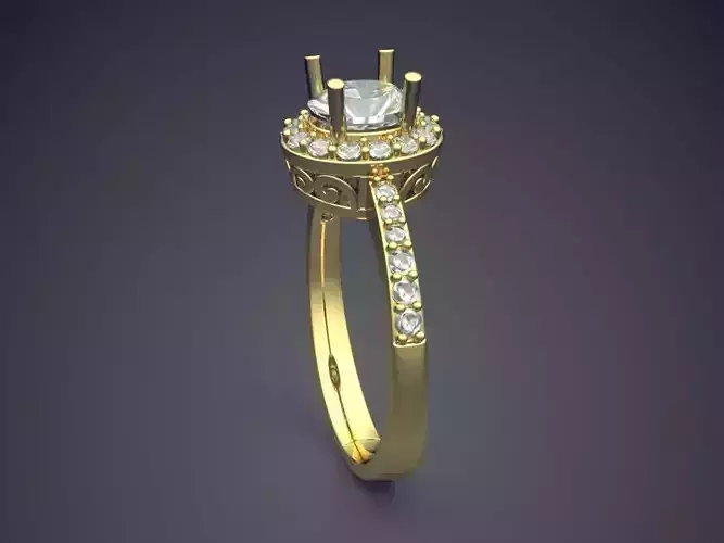 Wedding Ring With Diamonds 1336