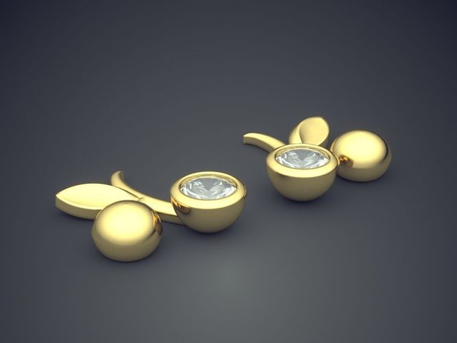 Girly Cherry-Shape Earrings 1333 3D print model