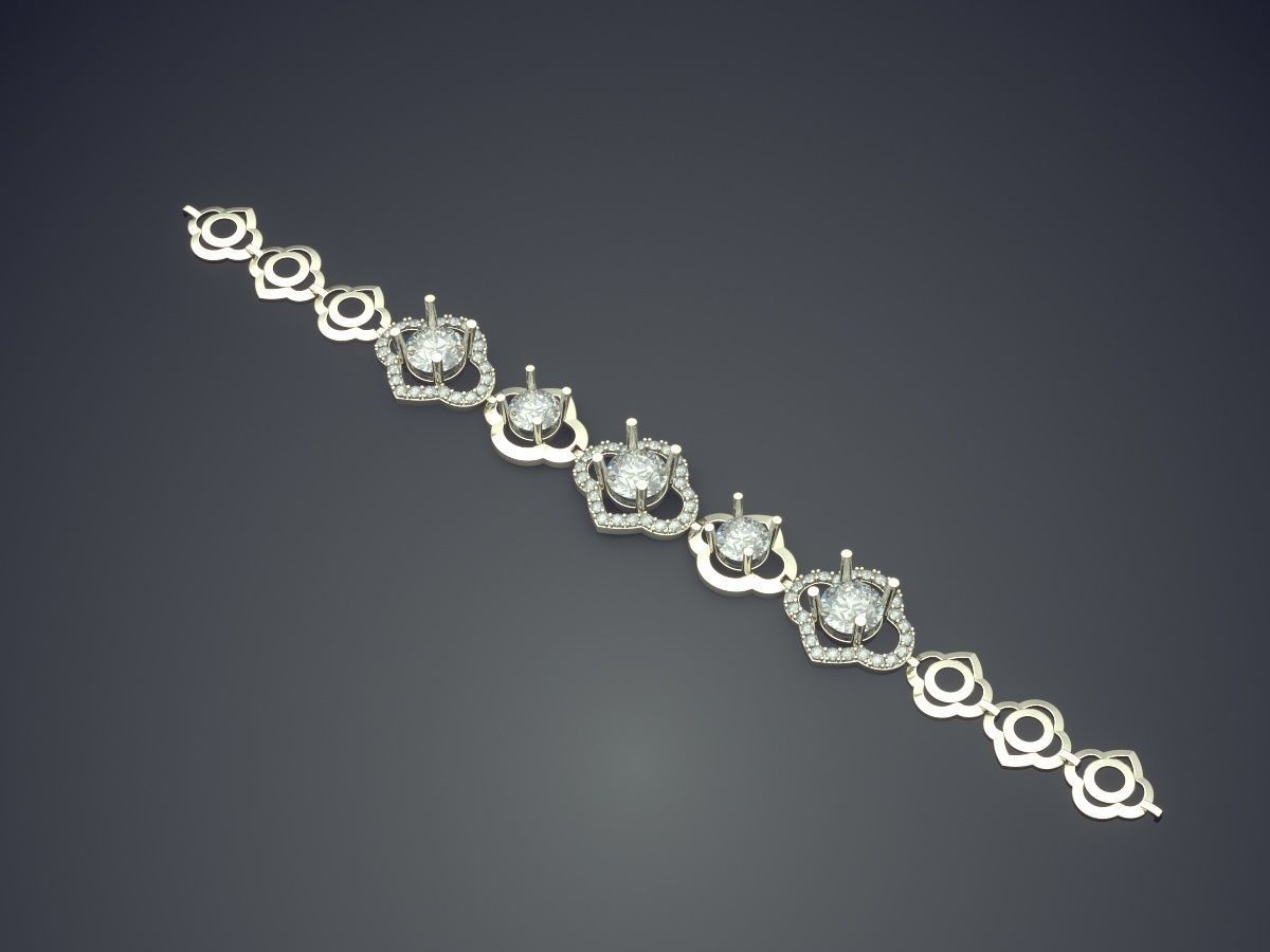 Petite Bracelet with Small Detailing 1317 3D print model_1