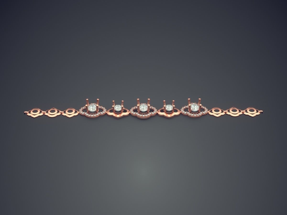 Petite Bracelet with Small Detailing 1317 3D print model_2