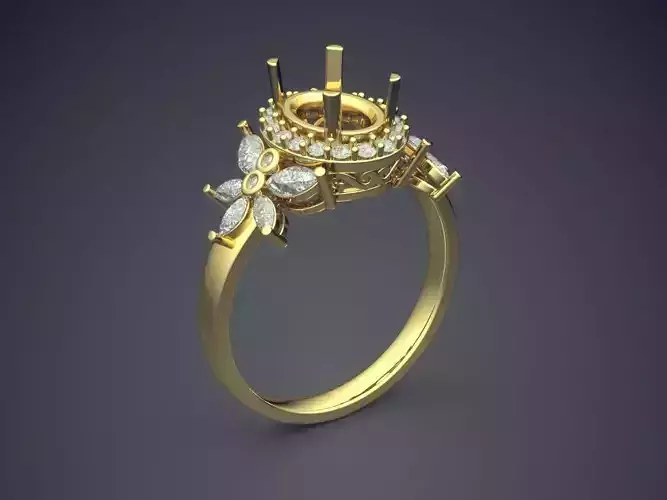 Elegant Ring With Diamonds 1312