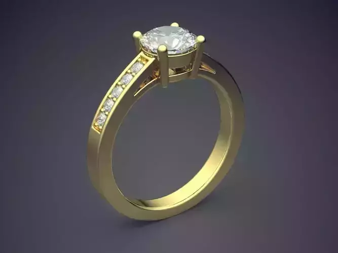 Fancy Extravagant Engagement Ring With Diamonds 1310