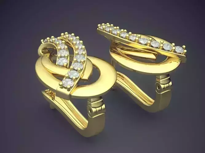 Elegant Earrings With Diamonds 1305