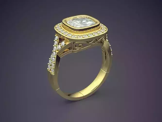 Ring With Diamonds 1299 3D print model