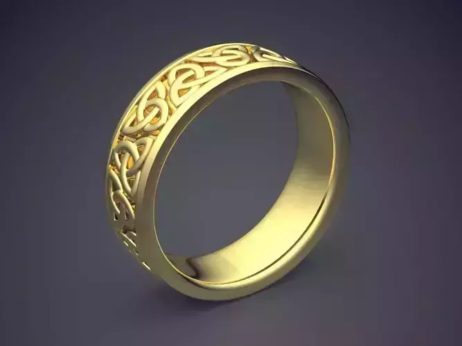 Simple Classic Engraved Ring 1297