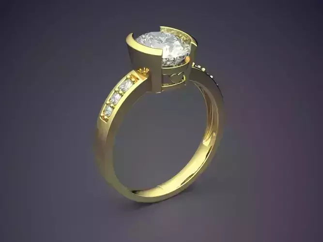 Ring With Diamonds 1295 3D print model
