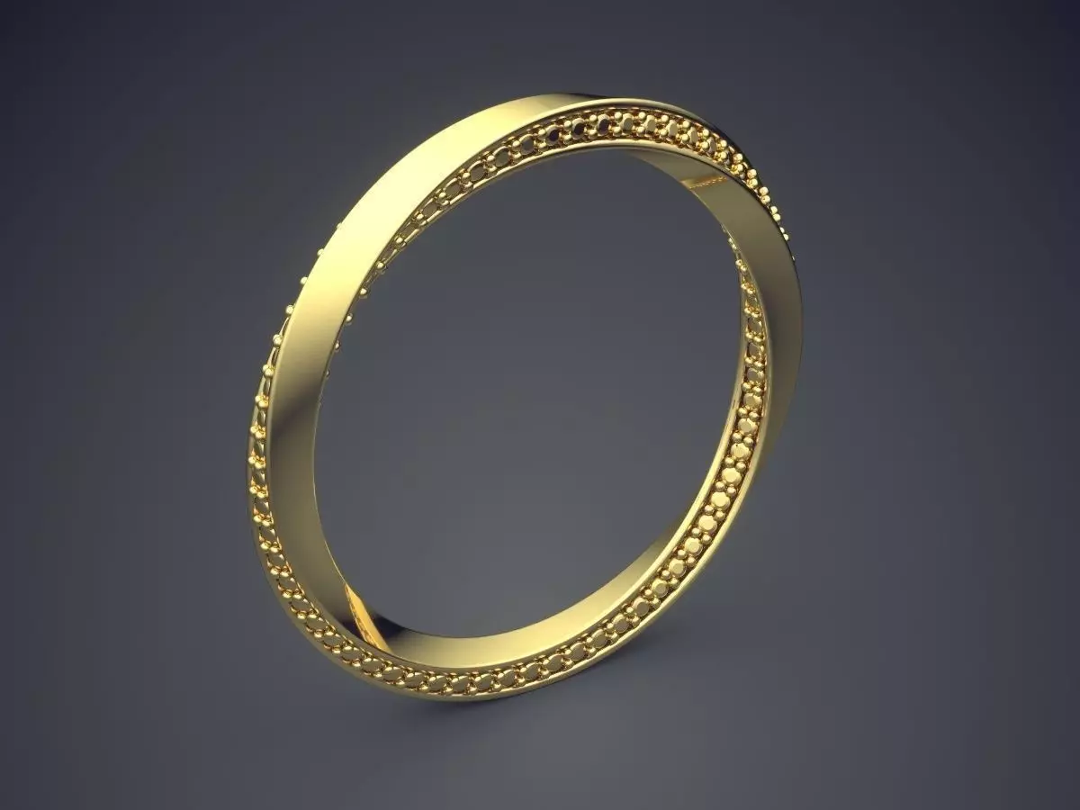 Swirled Ring with Diamonds 1286 3D print model_0