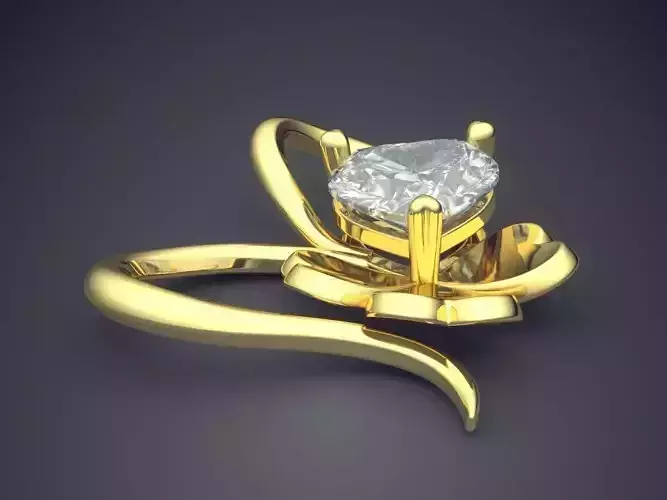 Heart Shape Pendant With Diamond 1283