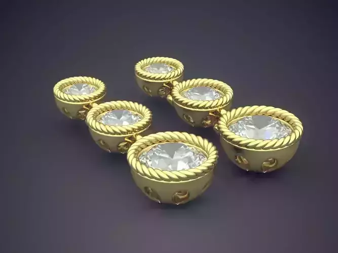 Oval-shaped Earrings With Diamonds 1280