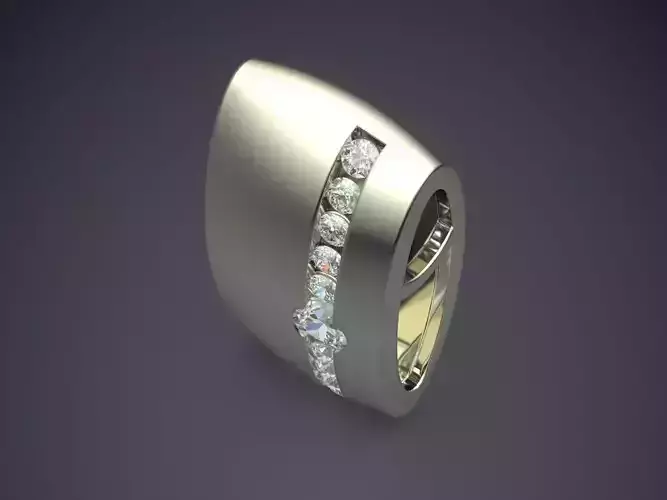 Thick Pendant With Small Diamonds 1278