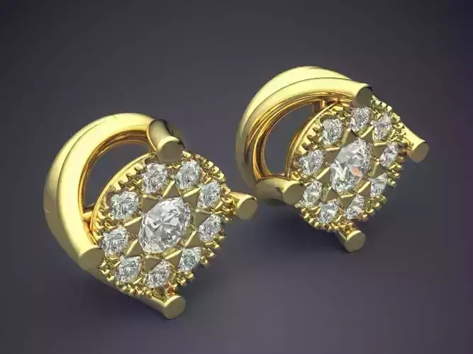 Minimalistic Diamond Earrings 1255
