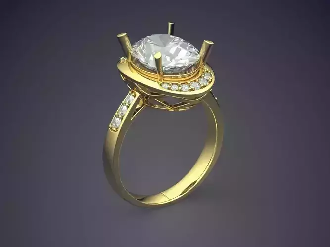 Ring With Diamonds 1252 3D print model