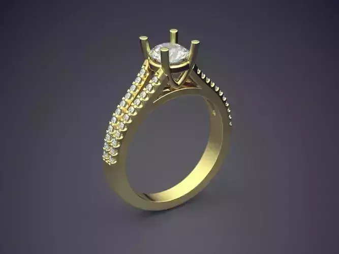 Wedding Ring With Diamonds 1239