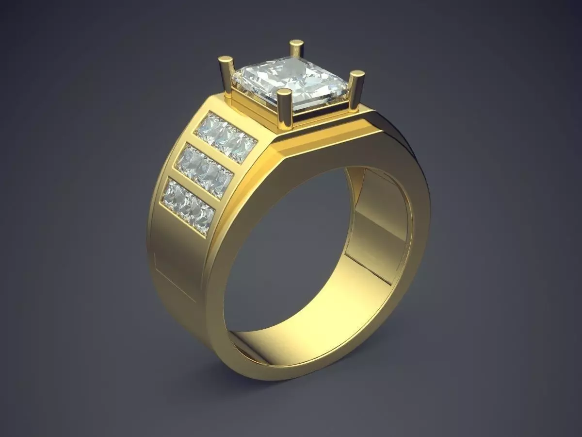 Extravagant Thick Man Ring 1236 3D print model