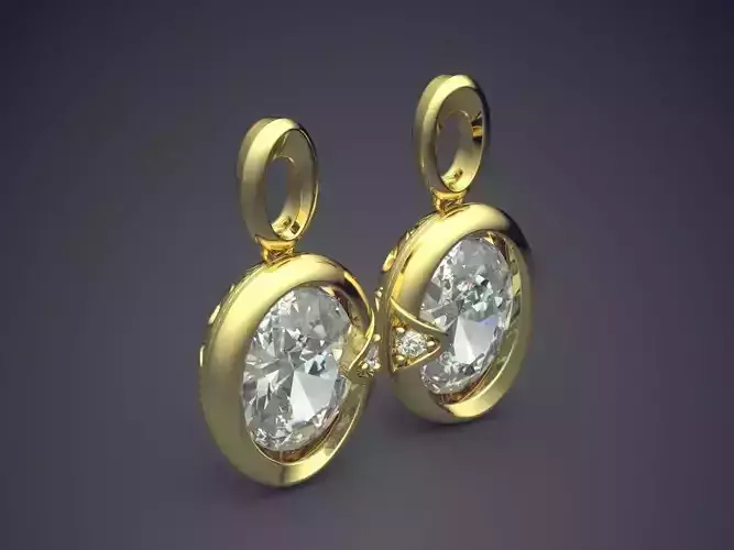 Earrings With Diamonds 1233