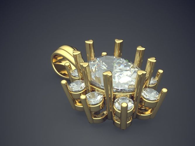 Gorgeous Eye-Catching Feminine Pendant 1229 3D print model