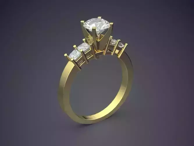Wedding Ring With Diamonds 1227