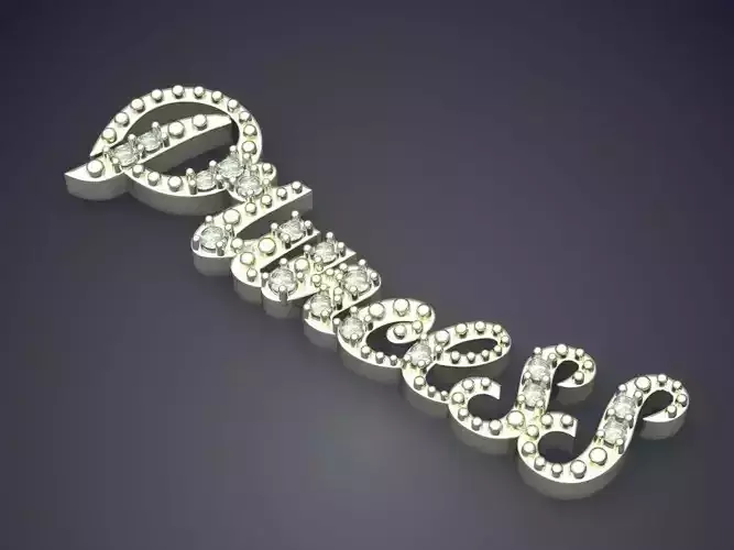 Princess Shape Pendant With Diamonds 1213