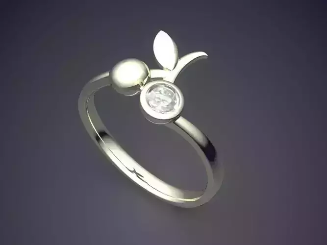 Thin Ring With Small Diamond 1208